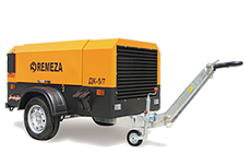 Portable compressors with diesel engines