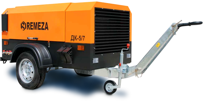 Portable diesel compressor stations